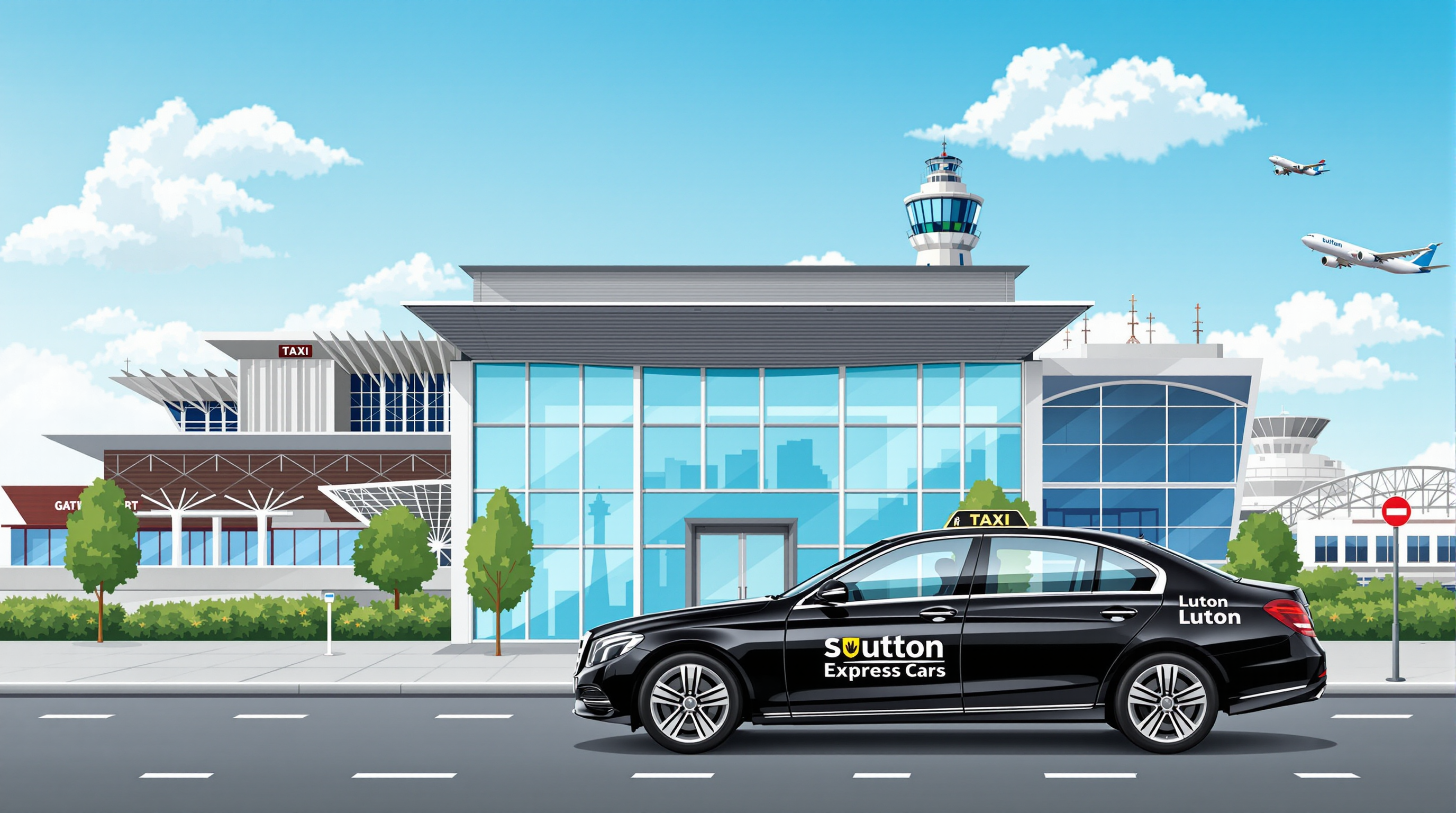 Professional driver providing airport taxi service from Sutton to Heathrow, Gatwick, Luton, and Stansted